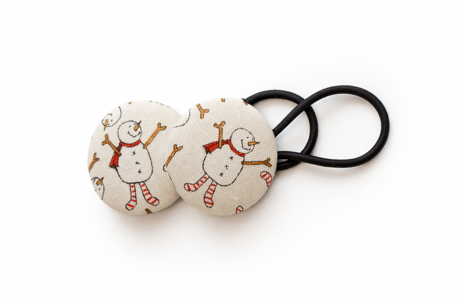 Handmade Snowman Christmas Hair Ties, Overall Photo