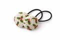 Handmade Holly Christmas Hair Ties, Overall Photo