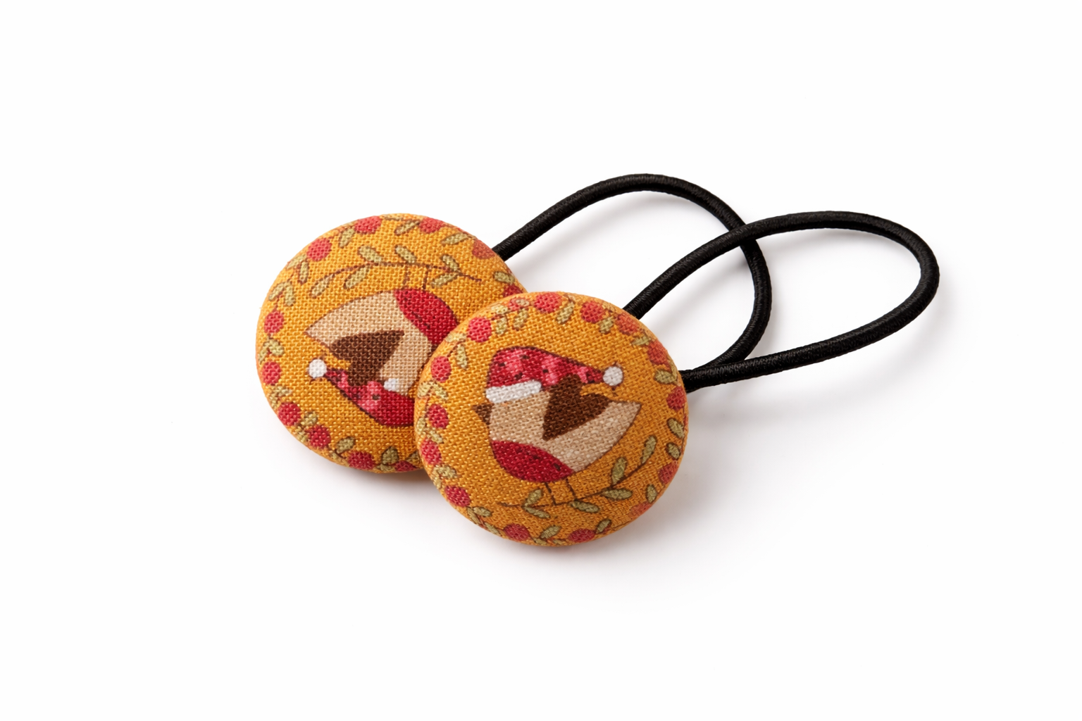 Handmade Christmas Bird Hair Ties, Overall Photo