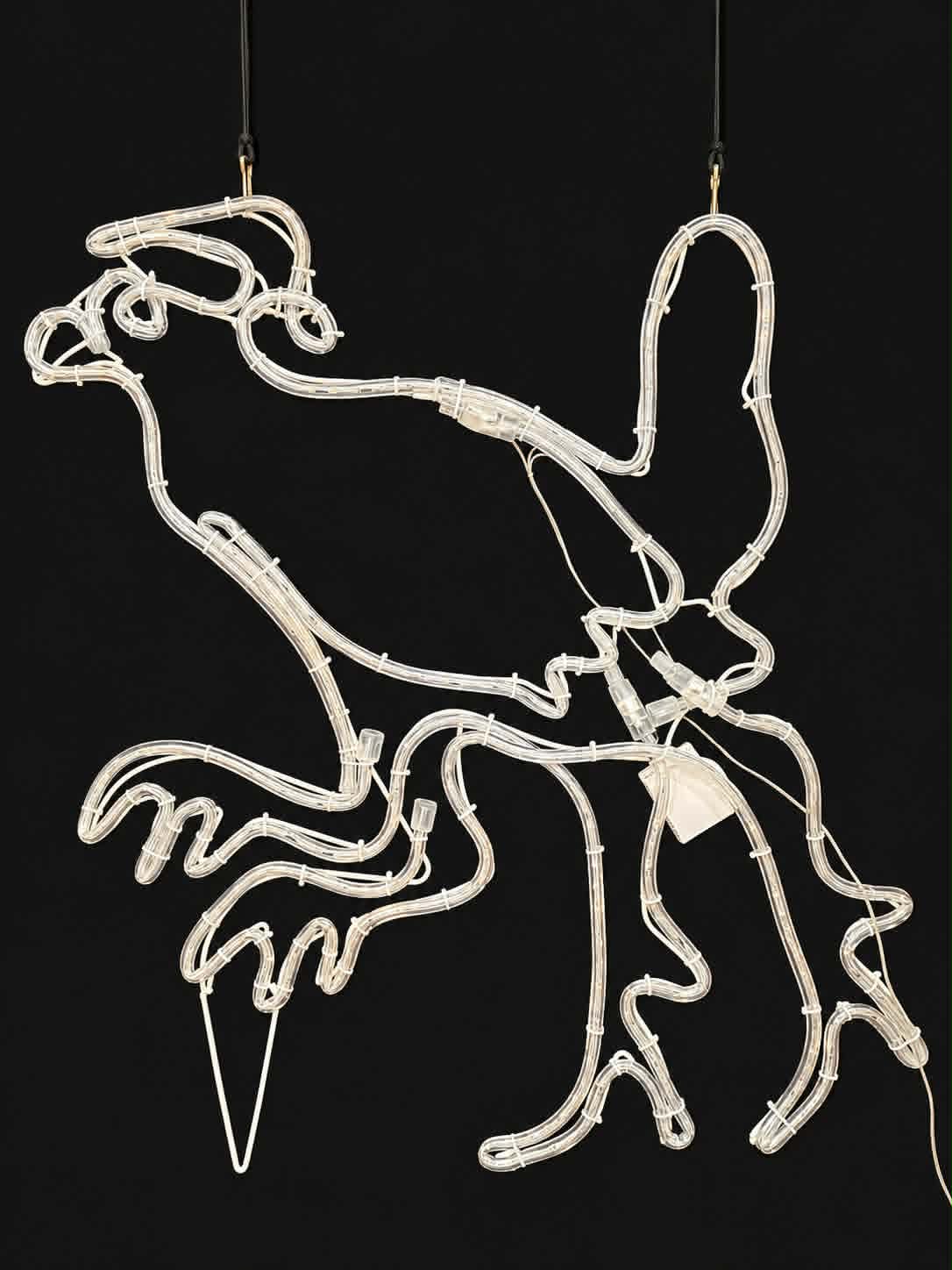 Turbo Chook Tasmanian Christmas Light Motif - Lights Off