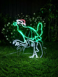 Tasmanian Native Hen, Turbo Chook Christmas light motif outdoors, Neon Noel, Hobart, Tasmania, Australia